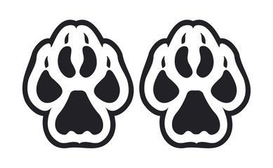 Animal footprints and track vector