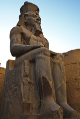 Fototapeta premium Colossal Seated Statue Of Ramesses 2nd At Karnak