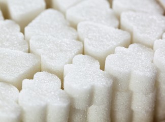 Sugar in shape of playing cards symbols