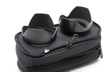 Gegenlichtblende auf Tasche