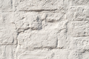 White painted old brick wall, excellent background