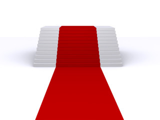 Obraz premium stairs and red carpet