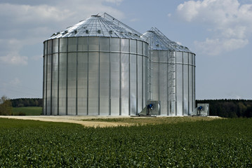 Modern metal silos
