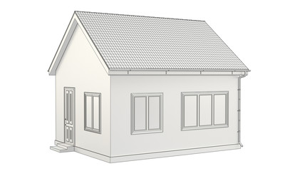 A detailed sketch of house