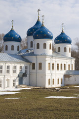 Fototapeta na wymiar St. George monastery in Novgorod, Russia