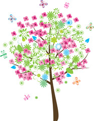 summer floral tree