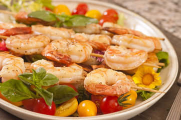 shrimp on a skwer
