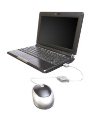 isolated technology netbook