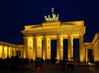 Obraz premium Berlin Brandenburger Tor Nacht 10