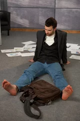 Fototapeten Lotusblume Trendy office worker on floor  © nyul