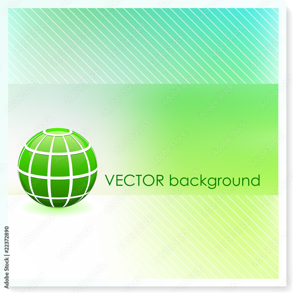 Wall mural Globe on Vector Background