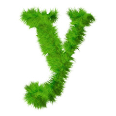 High resolution grass font isolated on white background