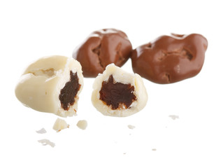 almonds in the chocolate.