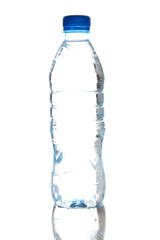Bottle of fresh water isolated on white background