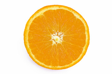 orange slice ona whiite background
