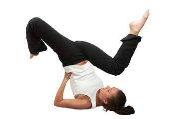 Young woman doing yoga
