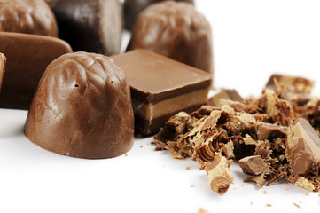 cioccolatini con frammenti di cioccolato