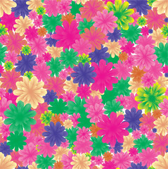 Floral seamless background, part 2. Vector illustration..