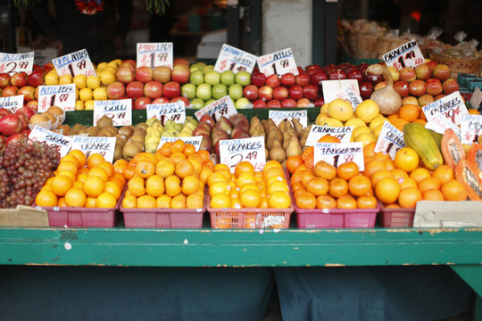 Fresh fruit at a street market.