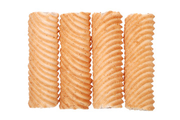 Fresh biscuits isolated on white