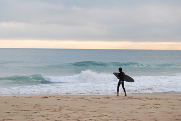 Surfer alone