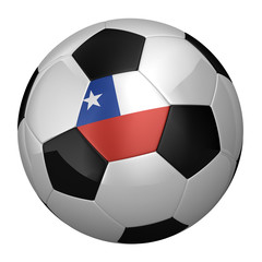 Obraz premium Chilean Soccer Ball isolated over white background