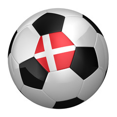 Danish Soccer Ball isolated on white background