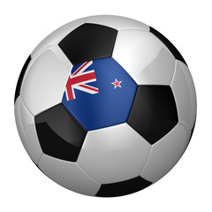 New Zealand Soccer Ball isolated over white background