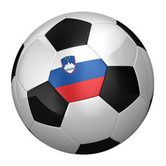 Obraz premium Slovenian Soccer Ball isolated over white background