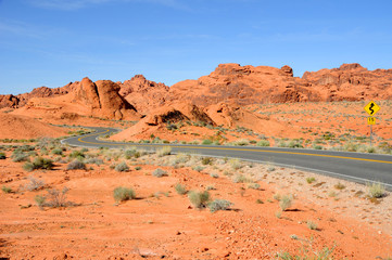 Scenic Road Through Valley of Fire State Park