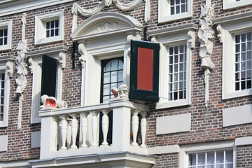 Obraz premium balcony on a histocic dutch facade