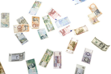 Obraz na płótnie Canvas Lots of currencies