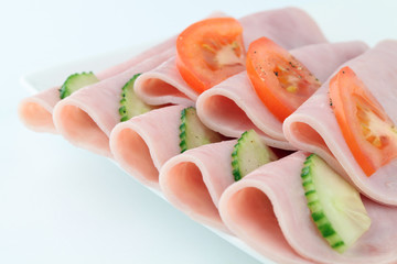 Ham and vegetables