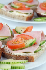 Healthy open faced sandwiches