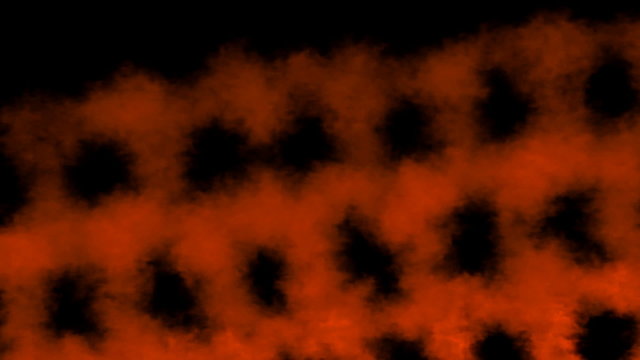 Orange parallel meshy swirls of abstract smoke