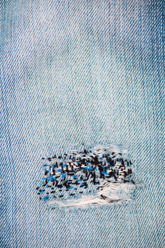 fond de jean vintage repris&eacute; en fripperie