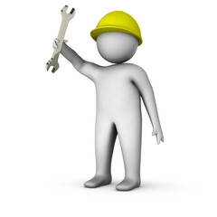 3d plumber with spanner