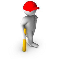 3d baseball player