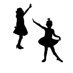 Fototapeta na wymiar girls dancing