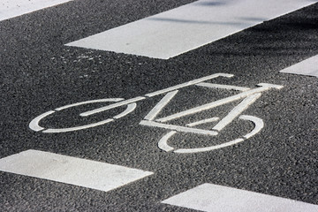 bicycle street sign