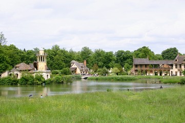 Obraz premium France, Park of the Castle of Versailles, Hamlet of the Queen