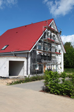 Wohnhaus im Bau