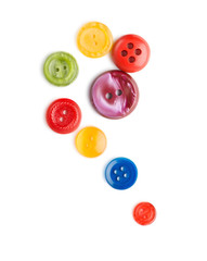 Buttons isolated on the white background