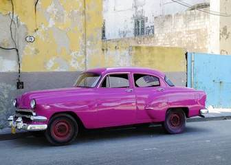 Photo sur Aluminium Voitures anciennes cubaines Belle américaine 1