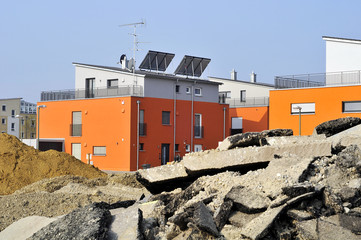 Wohnungsbau - Häuser im Neubaugebiet