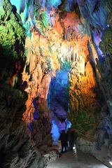 Fototapete Rund reed flute cave guilin guangxi china © gringos