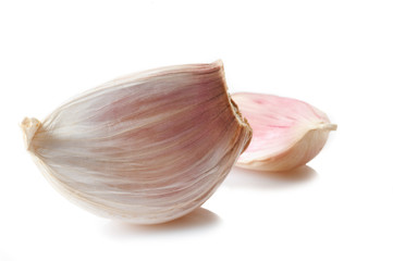 garlic isolated on white