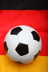 soccer ball on German flag