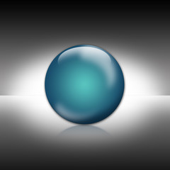 globus 3d kugel blau