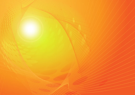 Vector abstract background orange lights